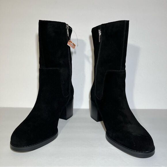 Vince Camuto Zelcinna Water-Repellent Mid-Shaft Suede Boots - Picture 5 of 8